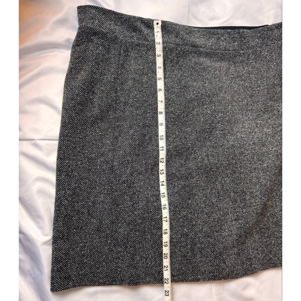 Women's Lands' End Pencil Skirt 22W Black White Herringbone - Picture 7 of 11